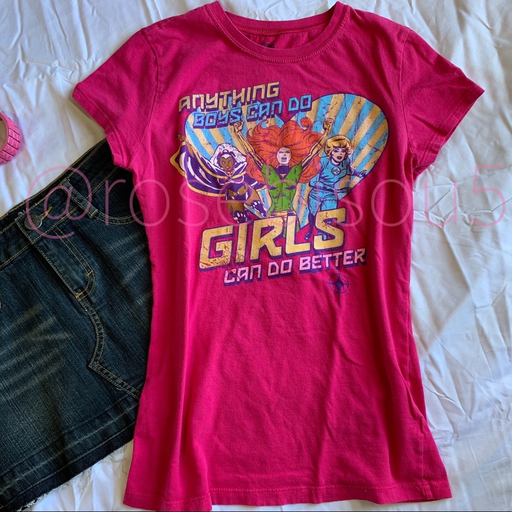 {MARVEL COMICS} Vintaged Glitter Graphic Print Tee - Picture 3 of 8